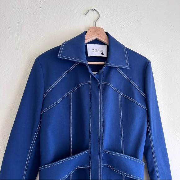 Derek Lam 10 Crosby Belted Collar Button Jacket - Picture 2 of 8